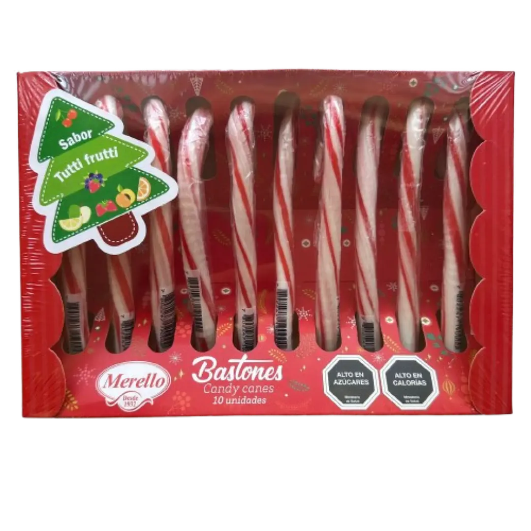 Bastones De Navidad Merello 10 Unidades 1