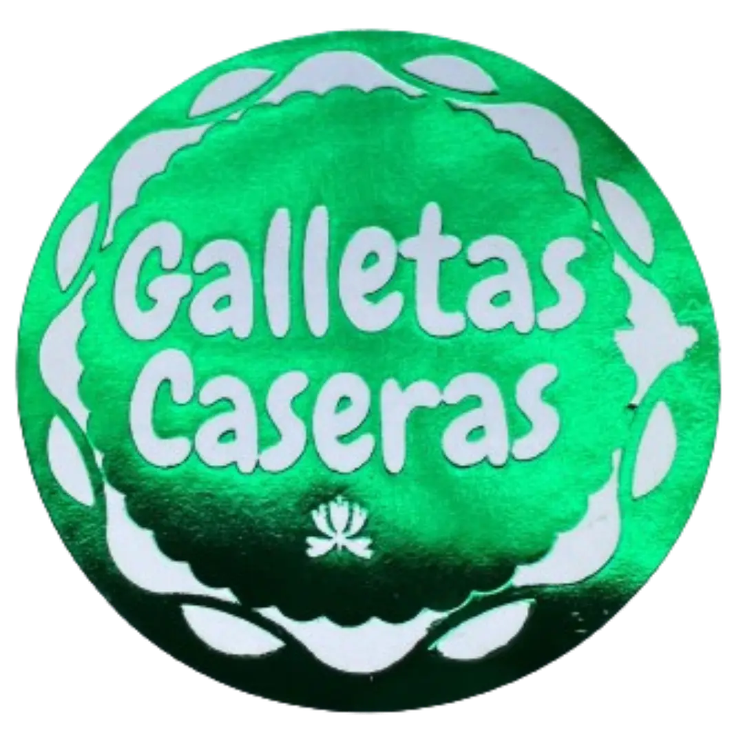 Sticker Galletas Caseras Verde 100un 38mm 1