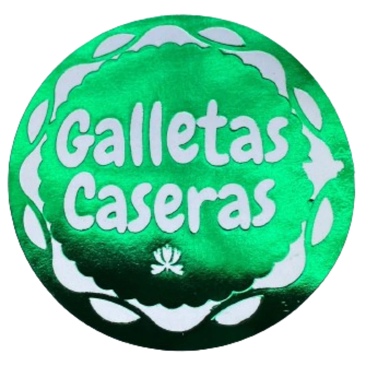 Sticker Galletas Caseras Verde 100un 38mm 1