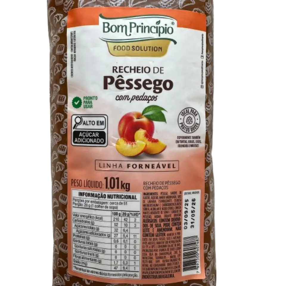 Relleno Durazno Bon Principio 1kg 2