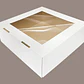 Caja Torta Microcorrugada Cuadrada Ventana Superior 34x15cm - Miniatura 2