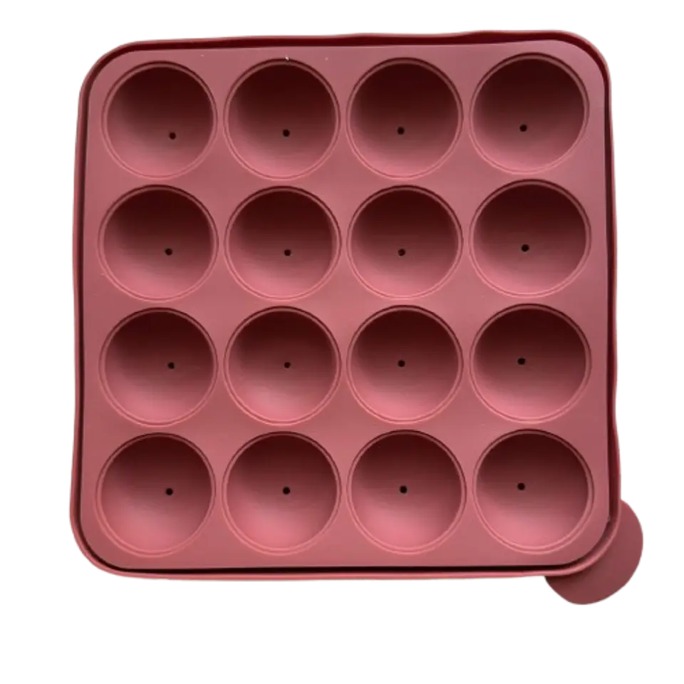 Molde Silicona Para 16 Cake Pop Diseño Flor 18x22,5cm 2