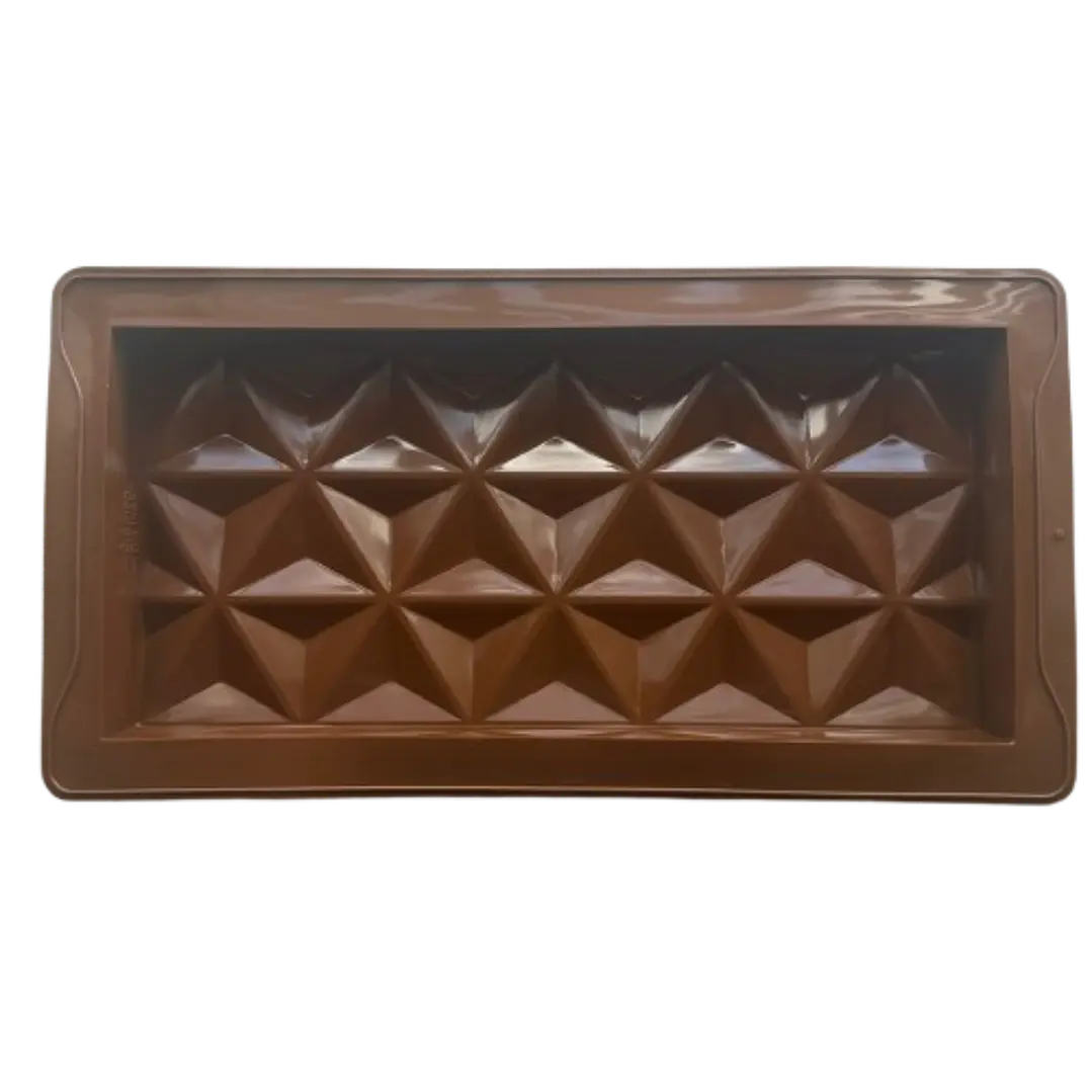 Molde Silicona Barra Chocolate Dubai Triangular 25x14x2cm 1