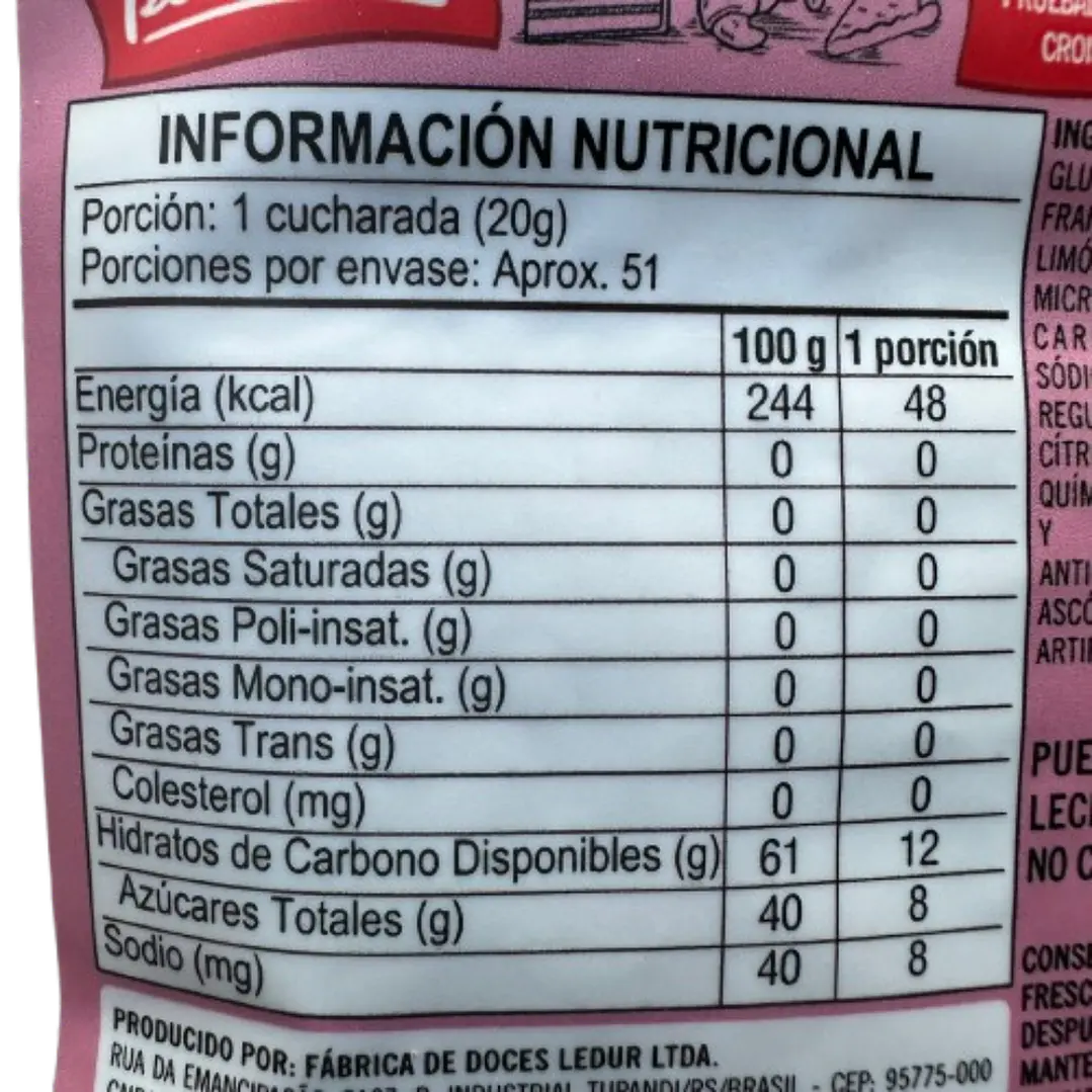 Relleno Frutos Rojos Bia Cream 1kg 3