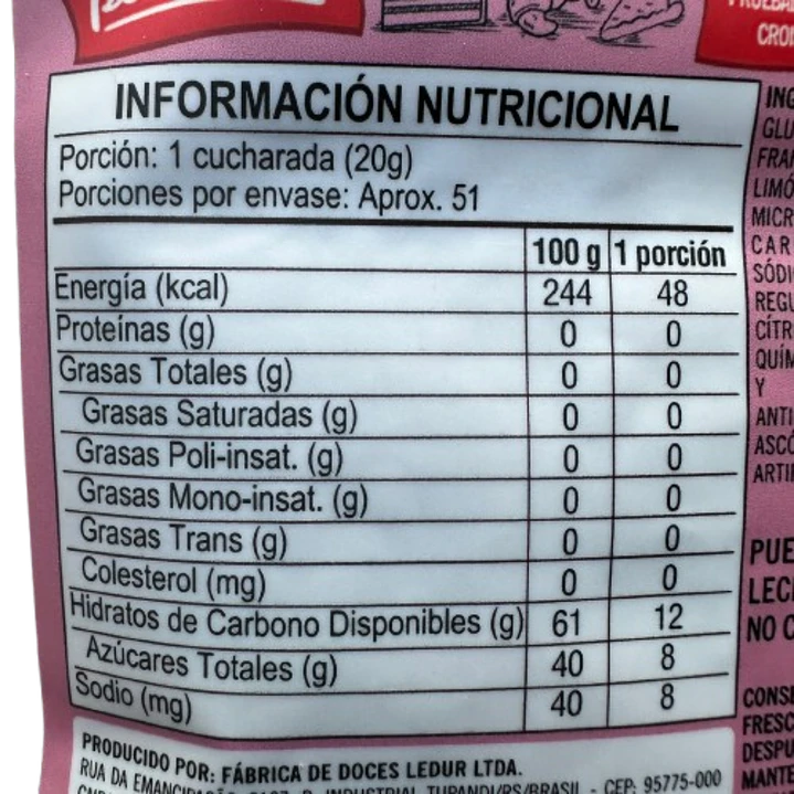 Relleno Frutos Rojos Bia Cream 1kg 3