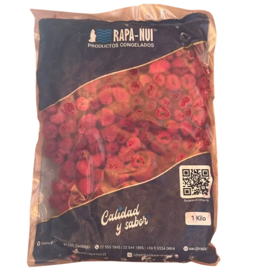 Frambuesa Entera Congeladas IQF Rapa Nui 1kg 1