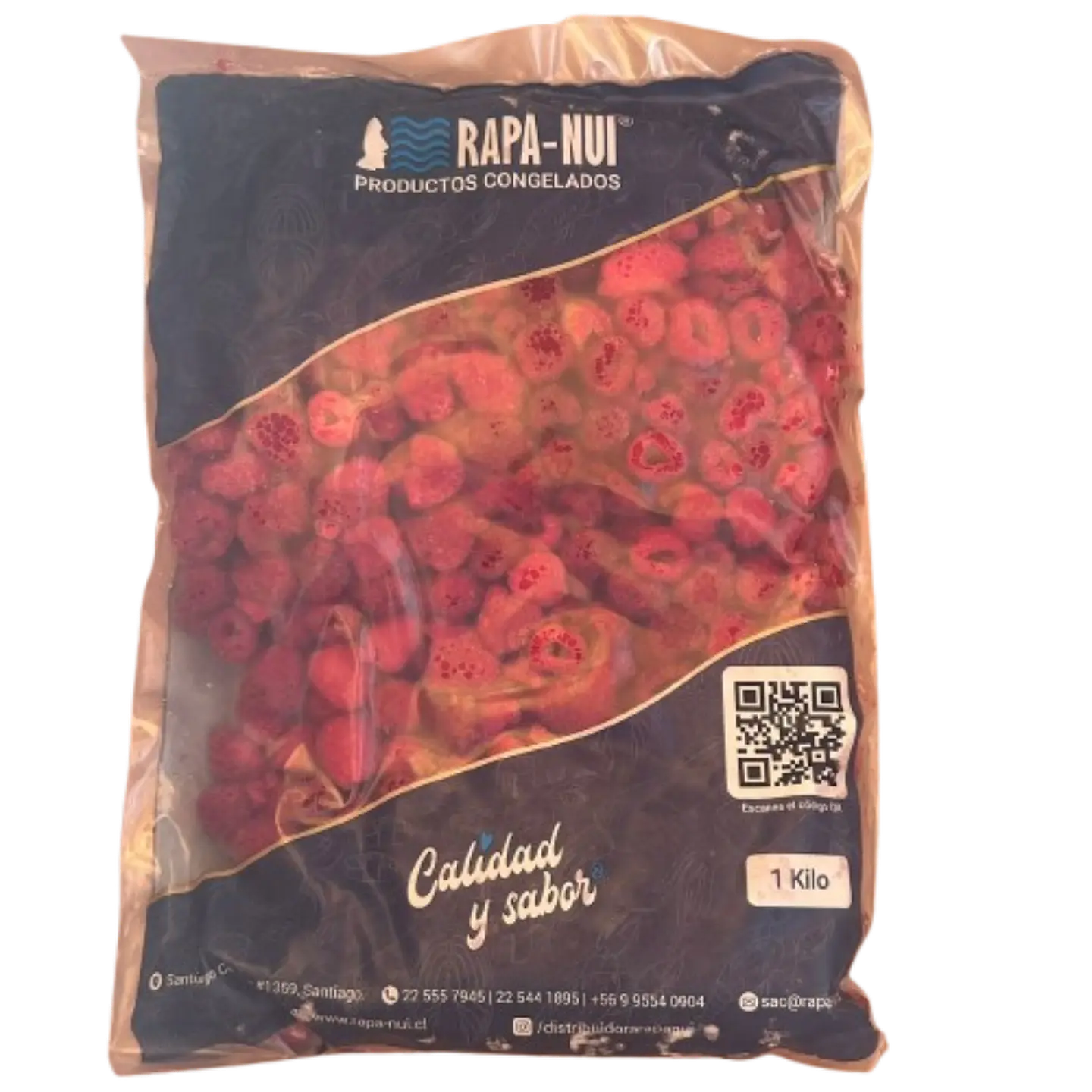 Frambuesa Entera Congeladas IQF Rapa Nui 1kg 1