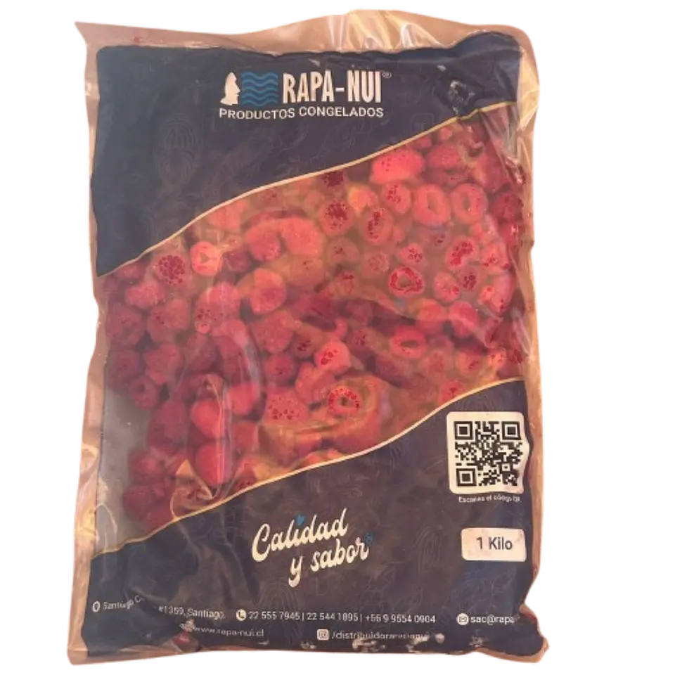 Frambuesa Entera Congeladas IQF Rapa Nui 1kg 1