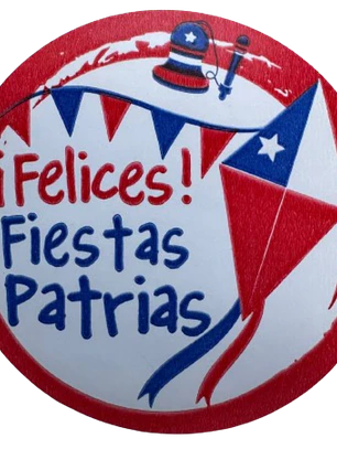 Sticker Fiestas Patrias Volantin 100un 38mm