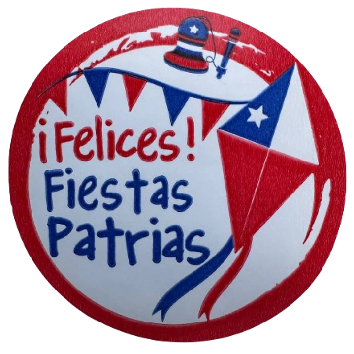 Sticker Fiestas Patrias Volantin 100un 38mm 1