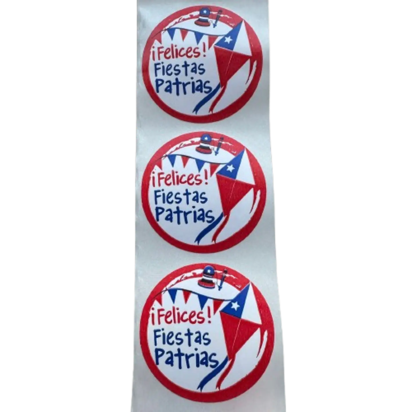 Sticker Fiestas Patrias Volantin 100un 38mm 2