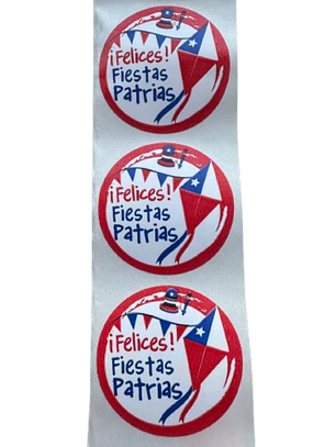 Sticker Fiestas Patrias Volantin 100un 38mm