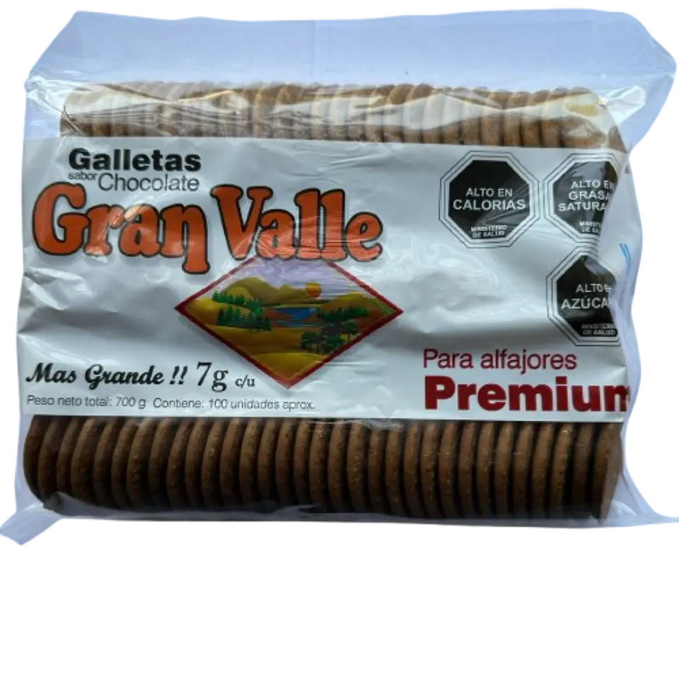 Galletas Tapas De Alfajor Gran Valle Chocolate 100un 1