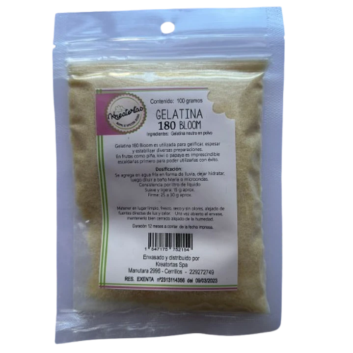 Gelatina Neutra 180 Bloom Kreatortas 100g 1