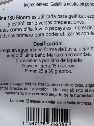 Gelatina Neutra 180 Bloom Kreatortas 100g