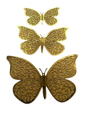 Topper Mariposas Decorativas Doradas 12 pcs