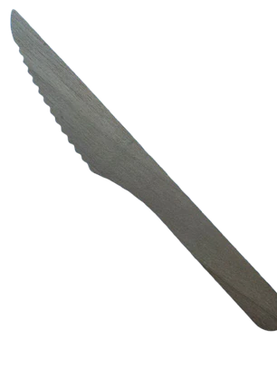 Cuchillos Desechables Madera 16cm 100un
