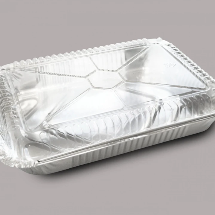 Envase Aluminio C-40 Con Tapa Transparente 27x17x4cm 2