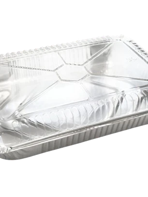 Pack 5 Envase Aluminio C-40 Con Tapa Transparente 27x17x4cm