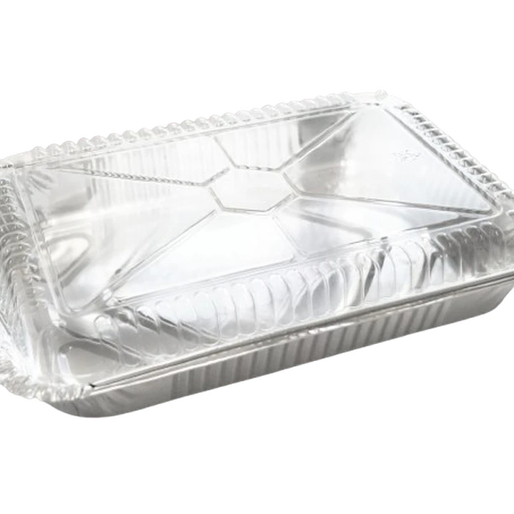 Pack 5 Envase Aluminio C-40 Con Tapa Transparente 27x17x4cm 1