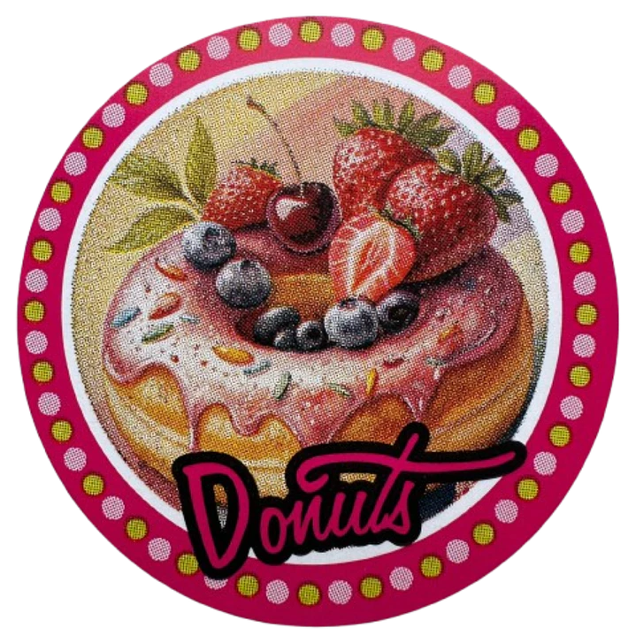 Sticker Donas A 100un 38mm 3