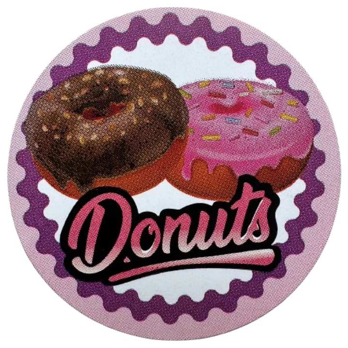 Sticker Donas A 100un 38mm 4