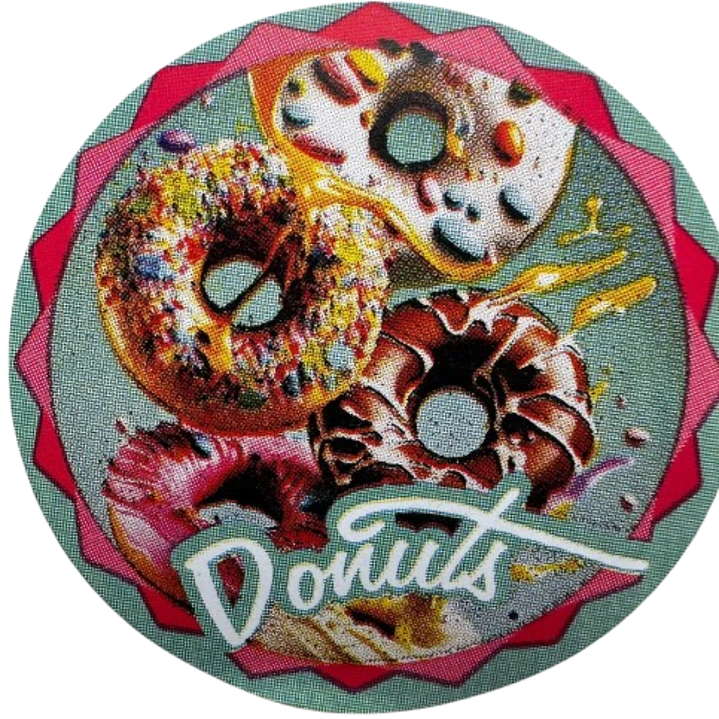Sticker Donas A 100un 38mm 6