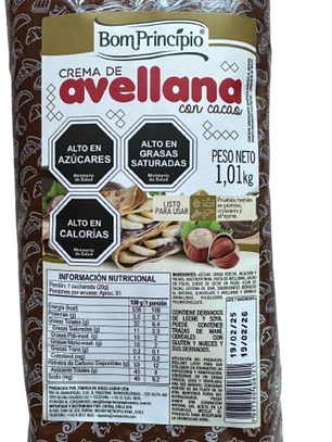 Relleno Crema De Avellanas Bon Principio 1kg