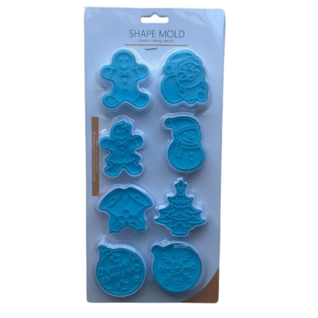 Cortador Galletas Navidad Estampado A 8 Figuras 2
