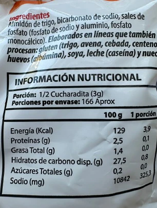 Polvos De Hornear Collico 500g