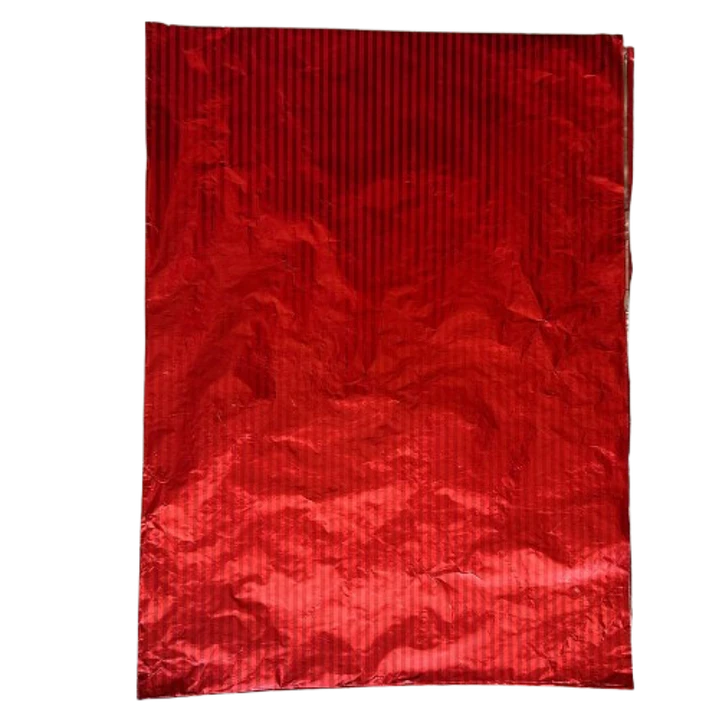 Pliego Papel Aluminio Rojo Lineas Para Chocolate 43x58cm 1