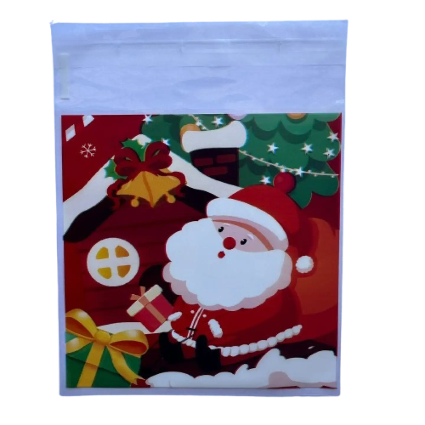 Bolsas Navidad D Celofan Autoadhesivas 100un 10x10+2cm 4