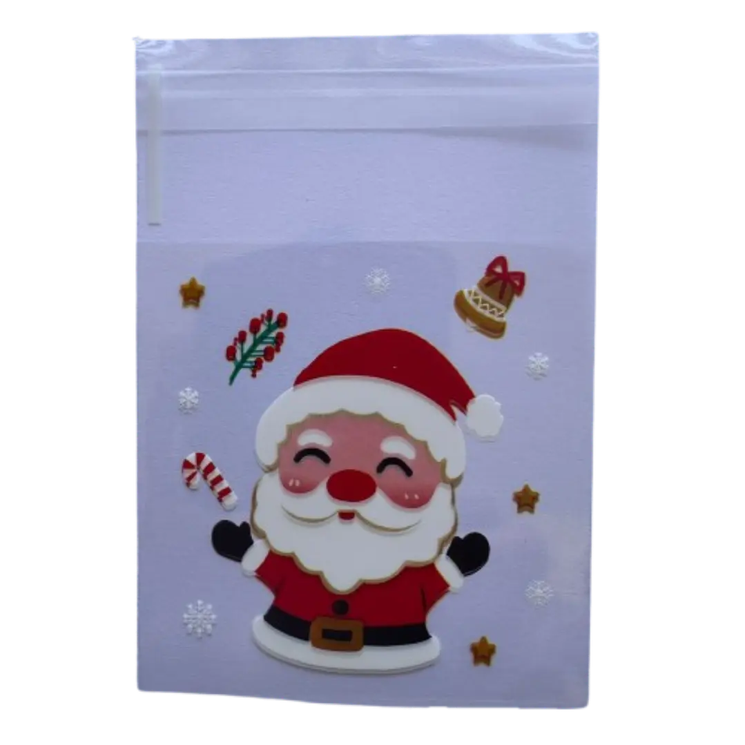 Bolsas Navidad A Celofan Autoadhesivas 100un 7x7+2cm 5