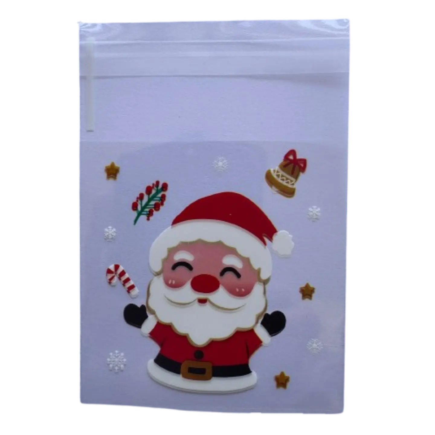 Bolsas Navidad A Celofan Autoadhesivas 100un 7x7+2cm 5