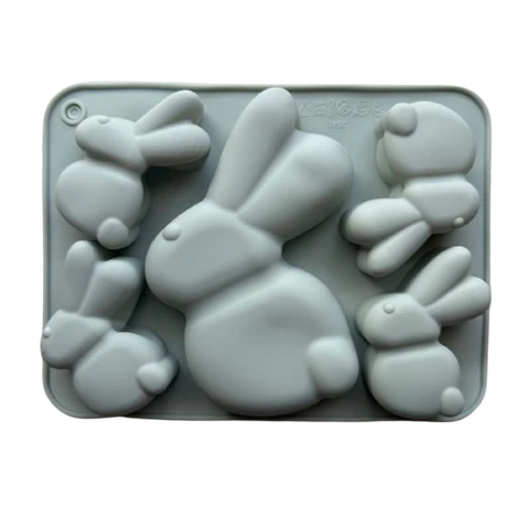 Molde Silicona Conejitos De Pascua Diseño C