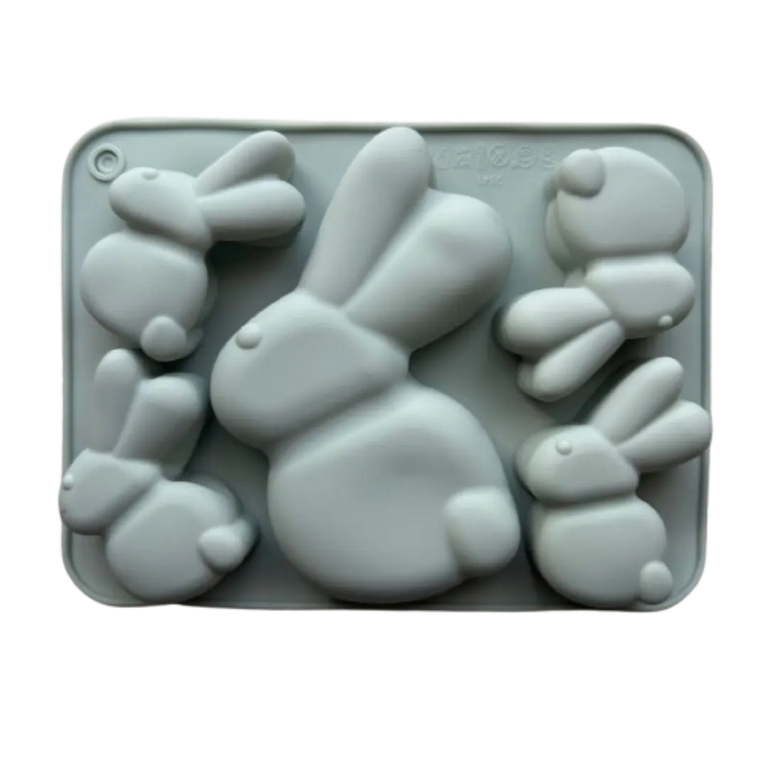 Molde Silicona Conejitos De Pascua Diseño C 1