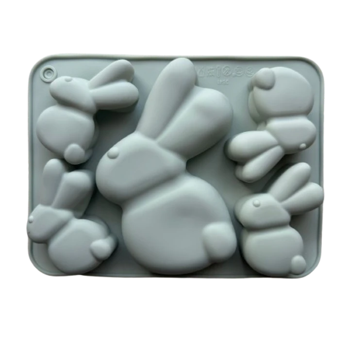 Molde Silicona Conejitos De Pascua Diseño C 1