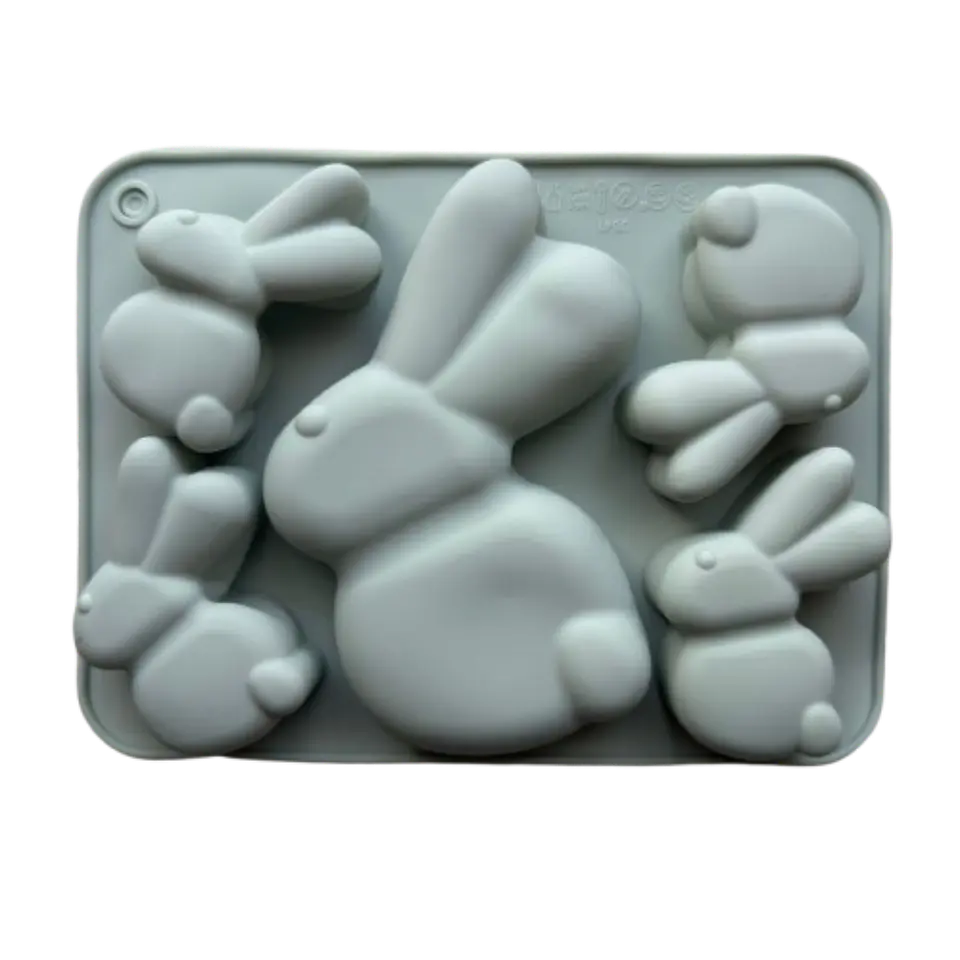 Molde Silicona Conejitos De Pascua Diseño C 1