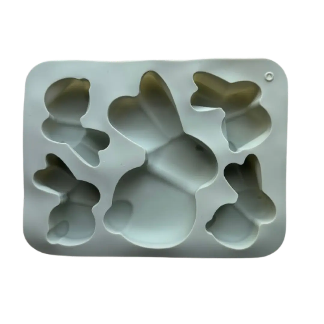 Molde Silicona Conejitos De Pascua Diseño C 2