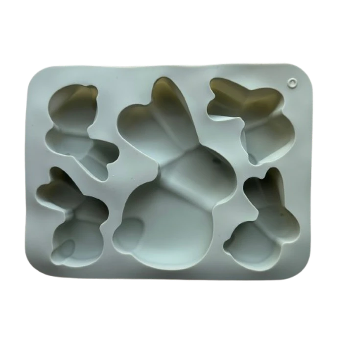 Molde Silicona Conejitos De Pascua Diseño C 2