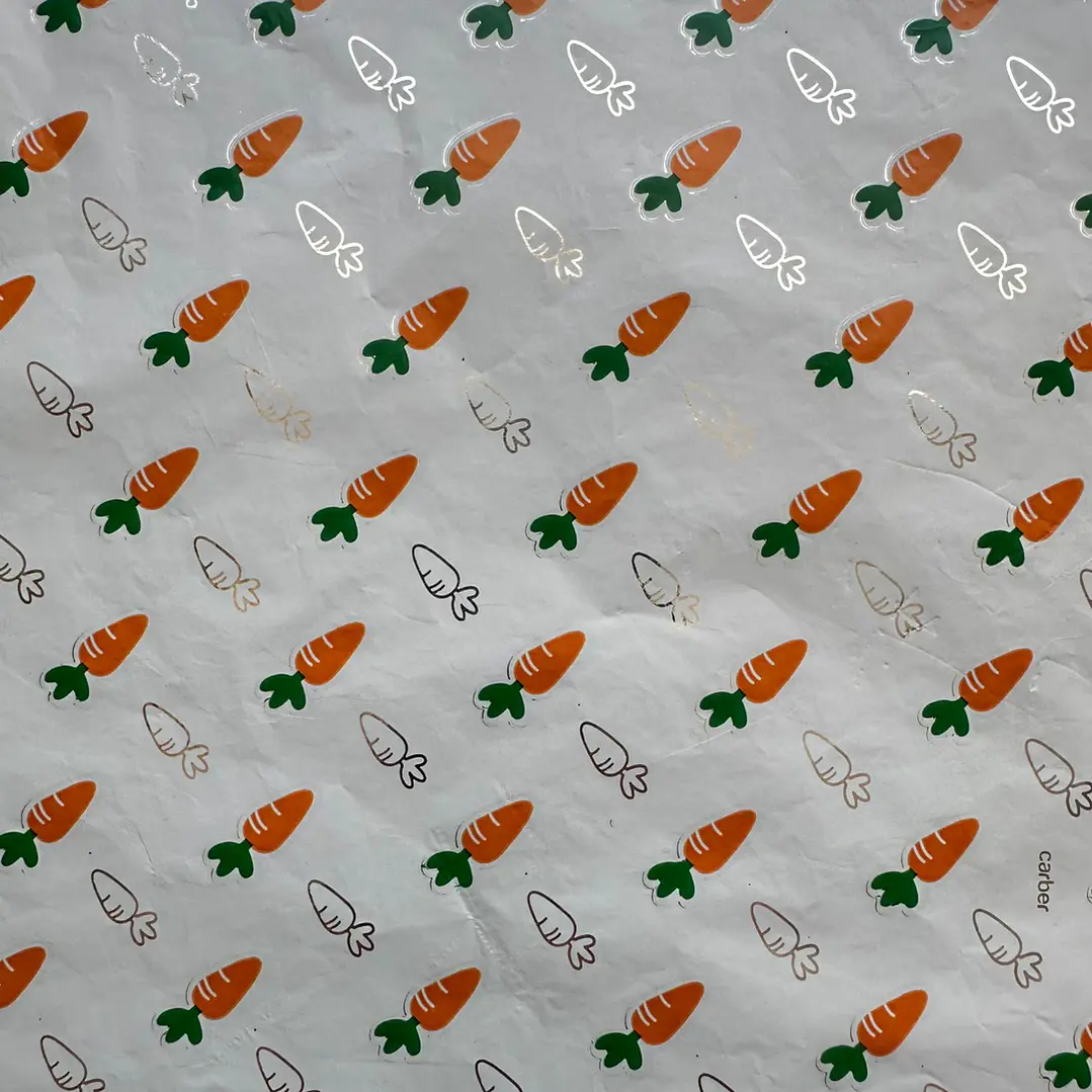 Pack 5 Pliego Papel Aluminio Zanahoria Para Choco. 43x58cm 3