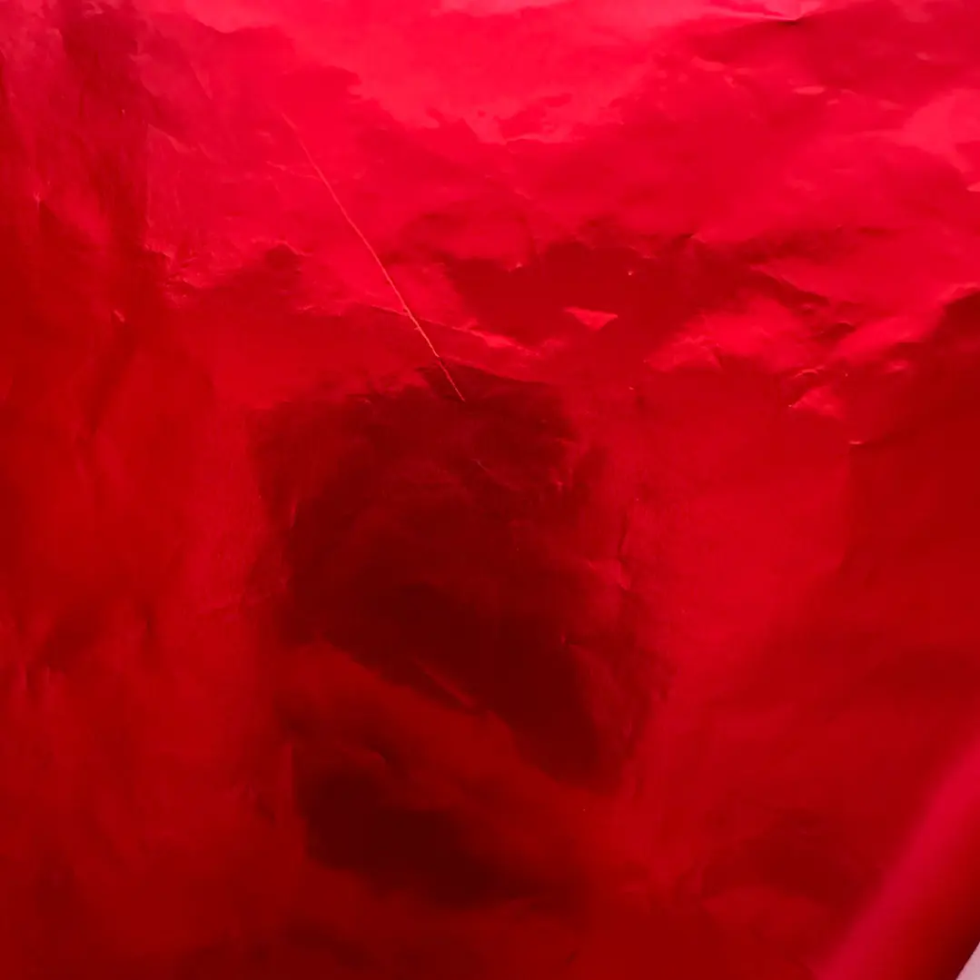 Pack 5 Pliego Papel Aluminio Rojo Para Chocolate 43x58cm 3