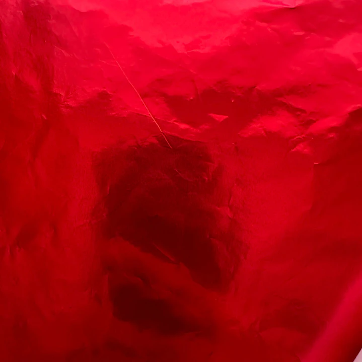 Pack 5 Pliego Papel Aluminio Rojo Para Chocolate 43x58cm 3