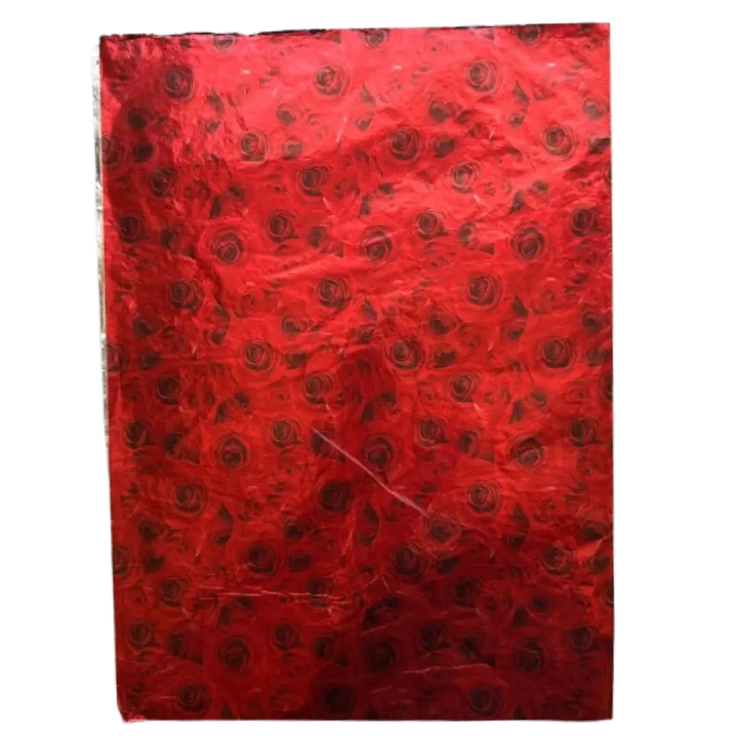 Pliego Papel Aluminio Rojo Rosas Para Chocolate 43x58cm 1