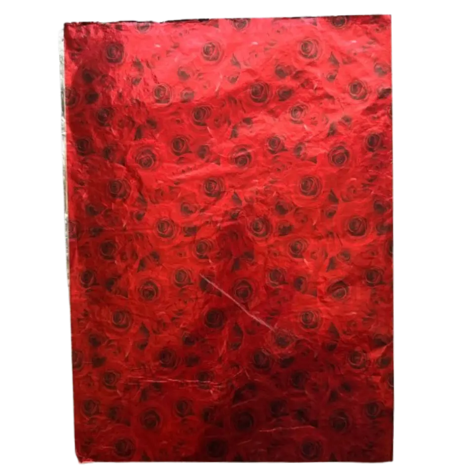 Pliego Papel Aluminio Rojo Rosas Para Chocolate 43x58cm 1