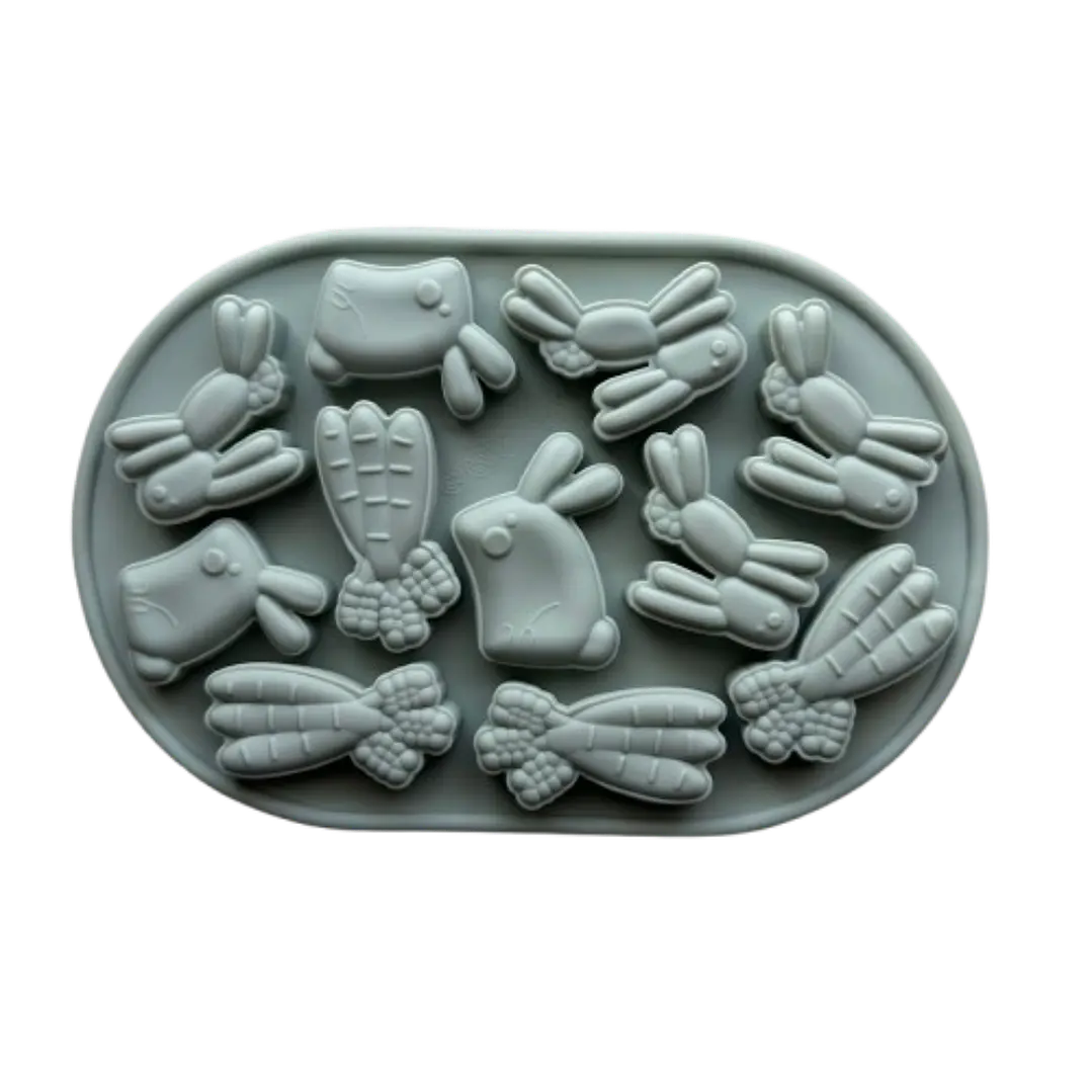 Molde Silicona Conejitos De Pascua Diseño B 1