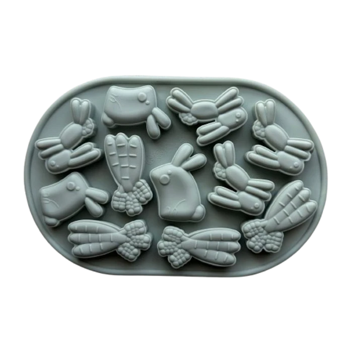 Molde Silicona Conejitos De Pascua Diseño B 1