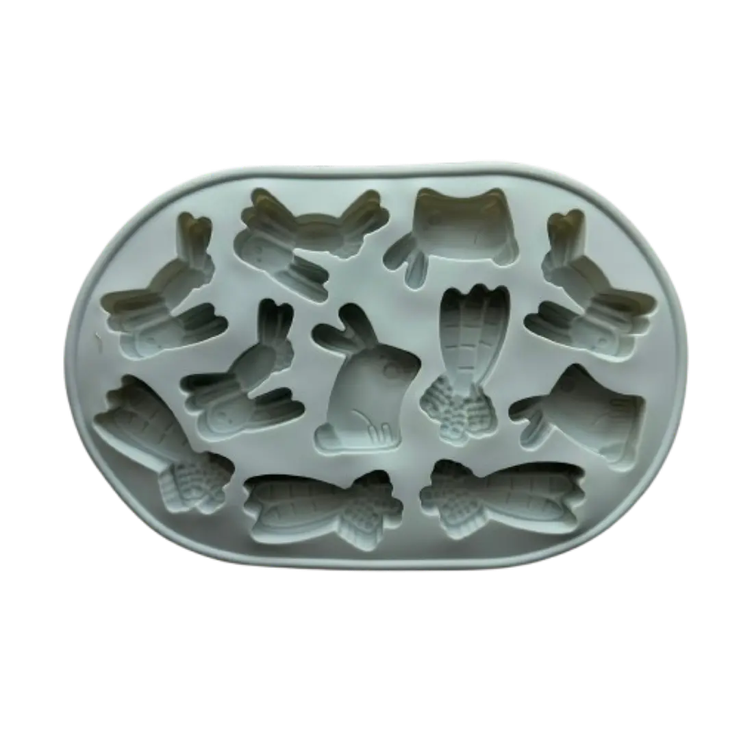 Molde Silicona Conejitos De Pascua Diseño B 2