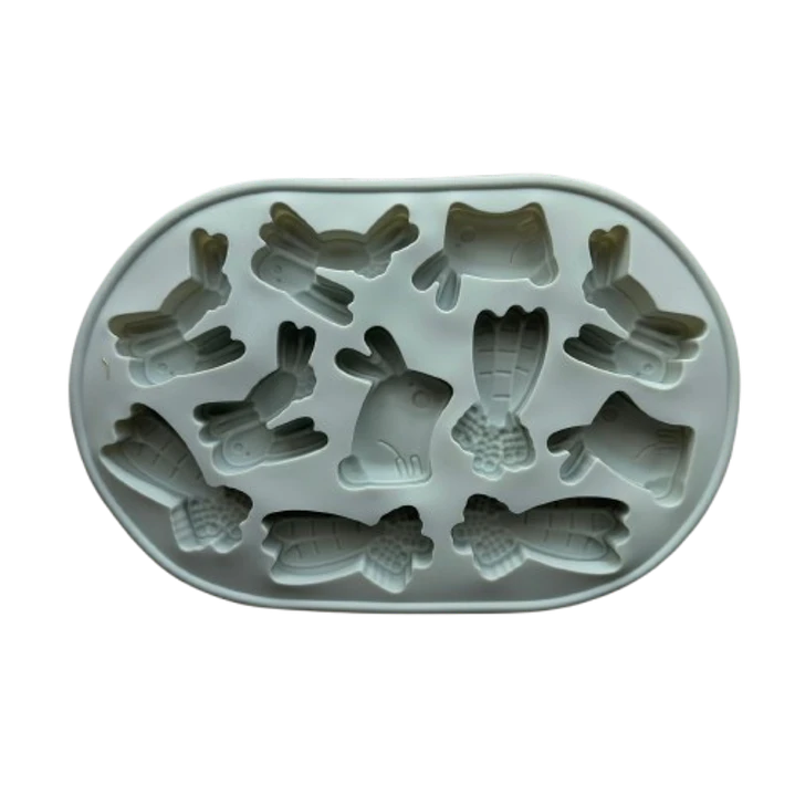 Molde Silicona Conejitos De Pascua Diseño B 2