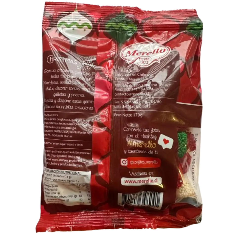 Gomitas De Navidad Christmas Jelly Merello 170g 2